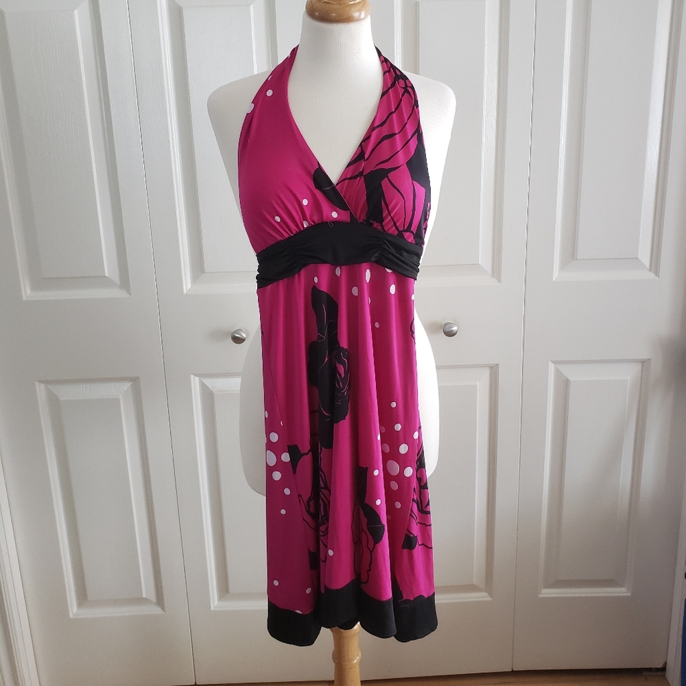 Cute Fushcia Floral Dress